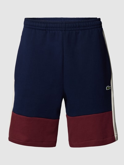 Lacoste Sweatshorts mit Colour-Blocking-Design Dunkelblau 2