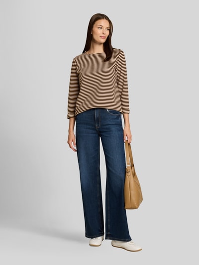 Tom Tailor Relaxed Fit 3/4-Shirt aus Baumwoll-Mix Dunkelbraun 1