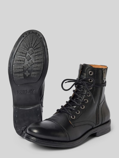 Replay Schnürstiefel mit Label-Detail Modell 'PHIM' Black 4