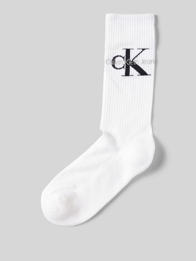 CK Calvin Klein Socken mit Label-Print Weiss 1