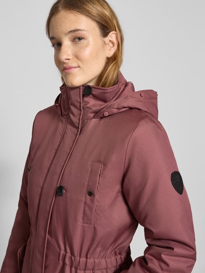 ONLY Parka kroju shaped fit z naszywką z logo model ‘IRIS’ Fiołkoworóżowy 3