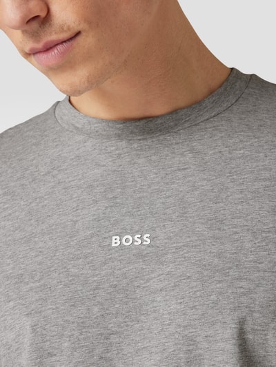 BOSS Orange T-shirt met labelprint Middengrijs - 3