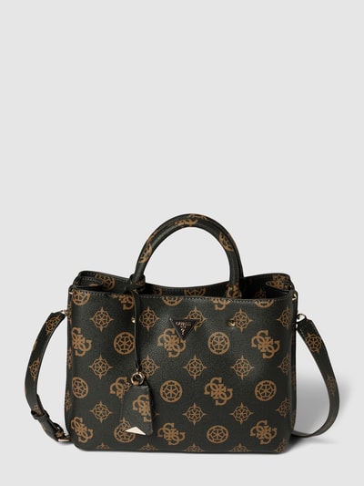 Guess Handtasche mit Allover-Print Modell 'MERIDIAN' Schoko 2