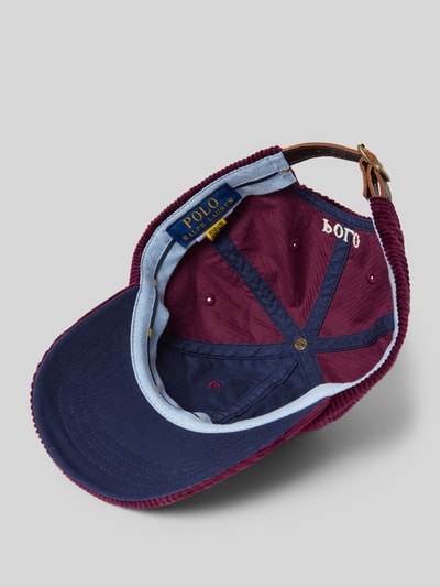 Polo Ralph Lauren Cap aus Cord mit Label-Stitching Bordeaux 2