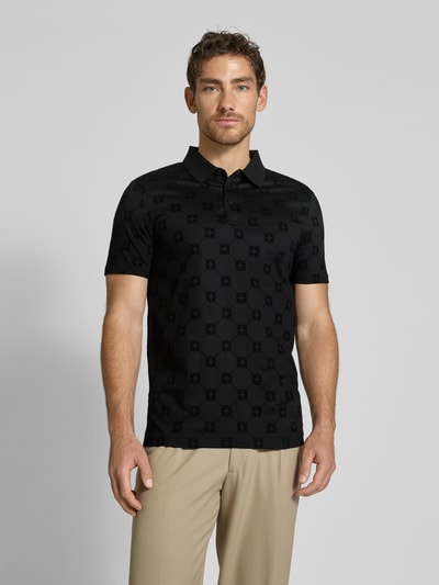 JOOP! Collection Koszulka polo męska JOOP! Collection;Czysta bawełna;Krój slim fit;Model ‘Bartholo’;Kołnierzyk polo z krótką listwą guzikową;Długość tyłu w rozmiarze M: 77 cm Czarny 4