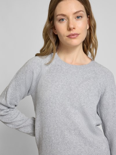 Vero Moda Weicher Pullover mit Glitzerfaden Modell 'DOFFYSHINE' Hellgrau 3