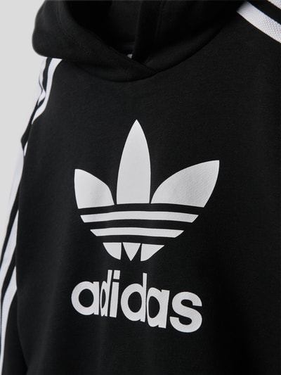 adidas Originals Cropped Sweatshirt mit Kapuze und Label-Details Black 2