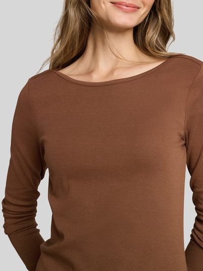 Tom Tailor Langarmshirt mit U-Boot-Ausschnitt Camel 3