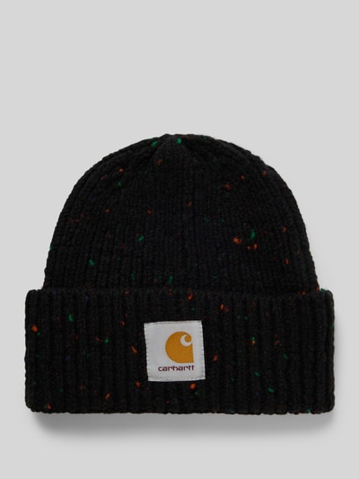 Carhartt Work In Progress Czapka beanie z detalem z logo Czarny 1