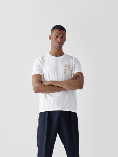 Etro T-Shirt mit Label-Print Weiß 4
