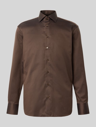 ETERNA Regular Fit Business-Hemd mit Kentkragen Dunkelbraun 2