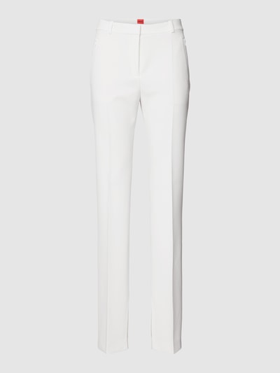 HUGO Regular fit pantalon met bandplooien, model 'Hinovi' Offwhite - 2