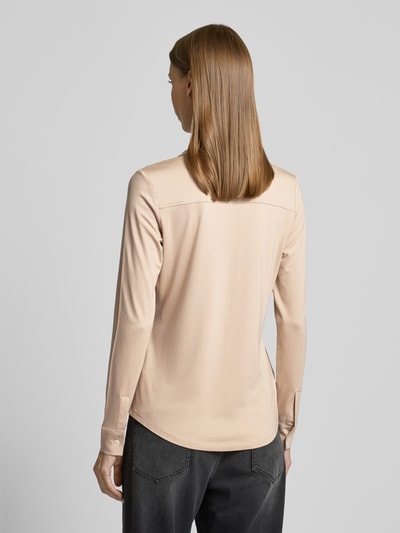 Marc O'Polo Regular fit jersey blouse van viscosemix met smalle mouwen Zand - 5