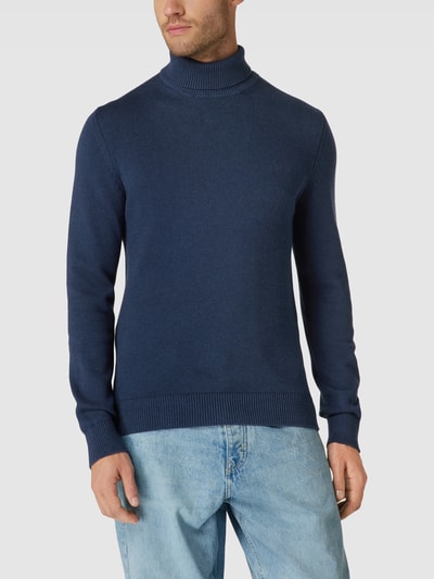 s.Oliver RED LABEL Rollkragenpullover mit Label-Stitching Marine 4