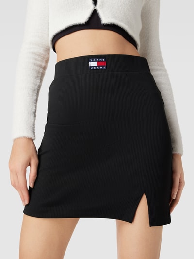 Tommy Jeans Minirok in riblook Zwart - 3