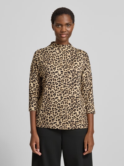 Christian Berg Woman Bluzka z długim rękawem ze stójką Piaskowy 4