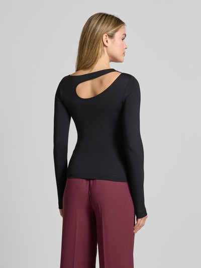 Guess Shirt met lange mouwen en labeldetail Zwart - 5