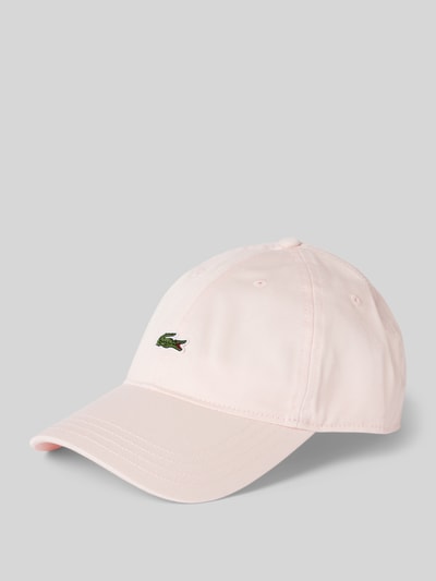 Lacoste Czapka z daszkiem i naszywką z logo w jednolitym kolorze Różowawy 1