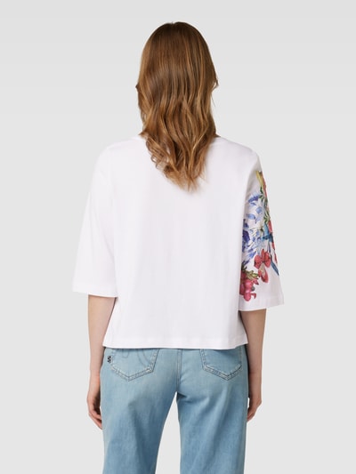 Marciano Guess T-shirt met bloemenprint, model 'FLOWER EMBROIDERY' Wit - 5