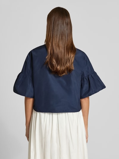 Weekend Max Mara Top bluzkowy o skróconym kroju z dodatkiem bawełny model 'BREAK' Ciemnoniebieski 5