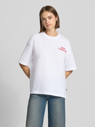 New Balance Relaxed Fit T-Shirt mit Label-Print Modell 'INTELLIGENT' Weiss 4