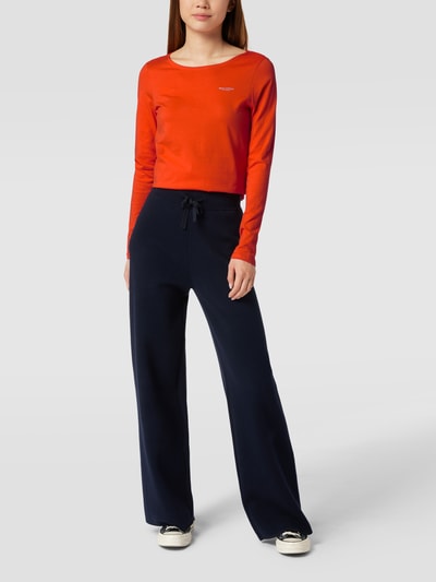 Marc O'Polo Longsleeve mit Label-Print Orange 1