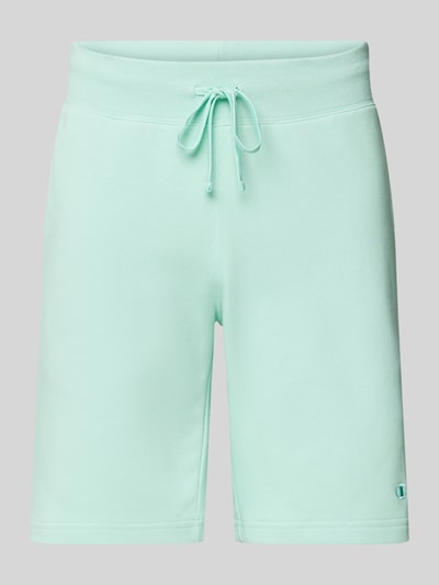 CHAMPION Regular Fit Sweatshorts mit Logo-Stitching Mint 2