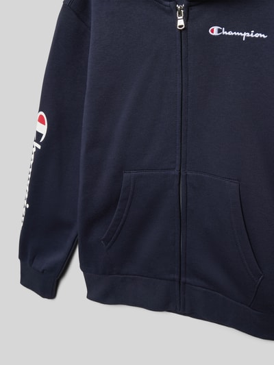 CHAMPION Sweatjacke mit Label-Stitching Marine 2