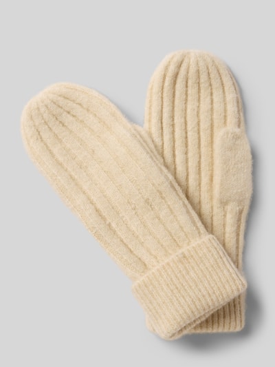 MSCH Copenhagen Fäustlinge mit Alpaka-Anteil Modell 'Hope Icon' Offwhite Melange 1