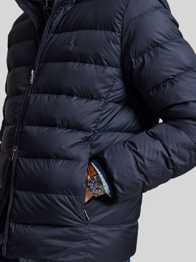 Polo Ralph Lauren Kurtka pikowana w kroju regular fit z wyhaftowanym logo Granatowy 3