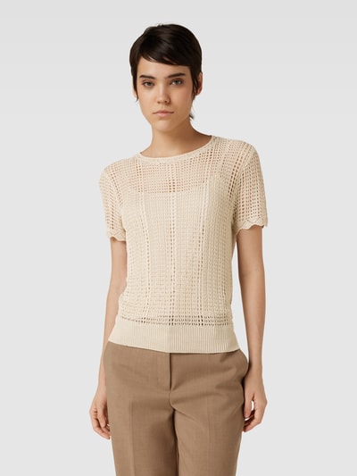 Lauren Ralph Lauren Strickpullover mit Lochmuster Modell 'EYELAH' Sand 4