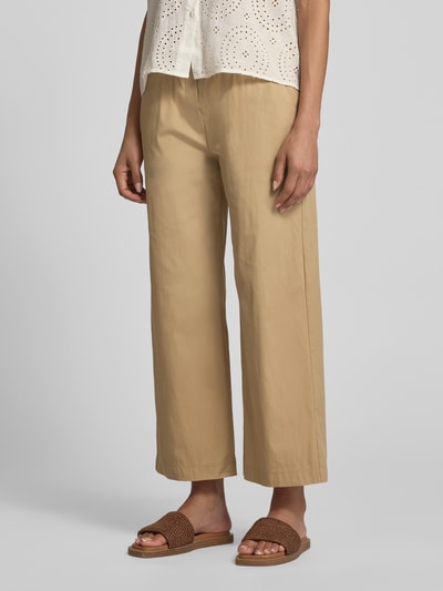 MAC Straight Leg Stoffhose mit verkürztem Schnitt Modell 'CHiara' Beige 4