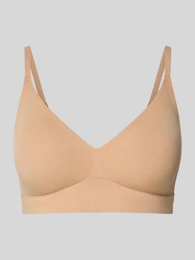 Produktfoto, hautfarbener Triangel-BH mit verstellbaren Trägern Modell 'Simply Better' von Mey, nahtlos, glatte Struktur, Stretch-Anteil