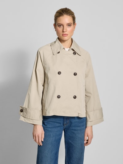 WITHBLACK Trenchcoat mit Ärmelriegeln Ecru 4