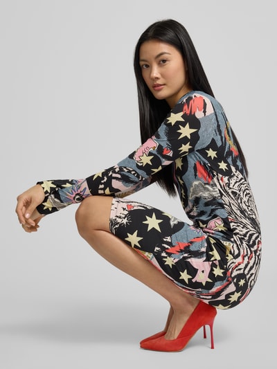 Marc Cain Knielange jurk met opstaande kraag Zwart - 3