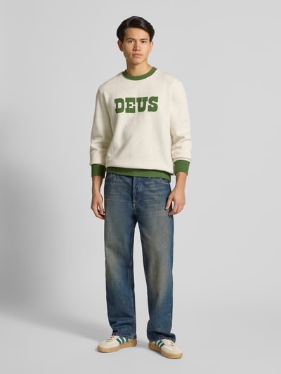 DEUS EX MACHINA Sweatshirt met labelprint en ronde hals Lichtgrijs - 1
