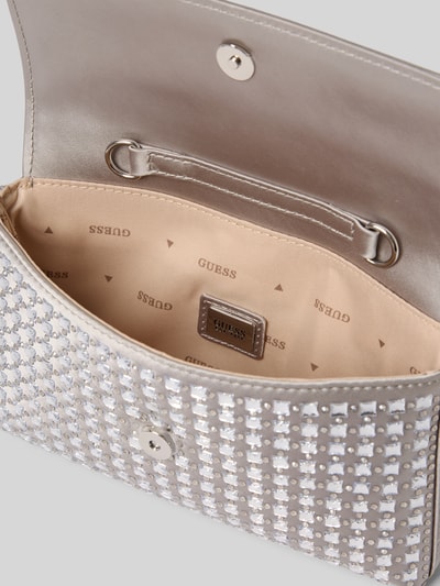 Guess Umhängetasche mit Ziersteinbesatz Modell 'ZALINA' Silber 5
