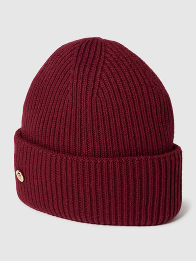 Tommy Hilfiger Beanie mit Label-Detail Modell 'ELEVATED' Rot 1