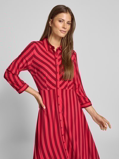 YAS Maxikleid mit Knopfleiste Modell 'SAVANNA' Pink 3