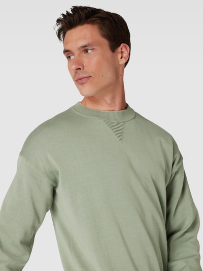 HUGO Strickpullover mit Rundhalsausschnitt Modell 'Swart' Mint 3