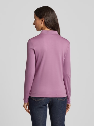 Christian Berg Woman Regular fit poloshirt met knoopsluiting Lila - 5