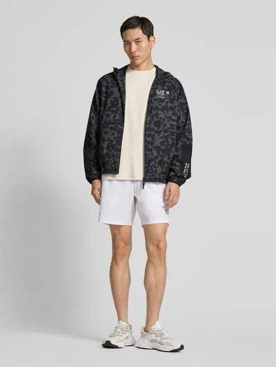 EA7 Emporio Armani Jacke mit Label-Print Modell 'TRAIN VISIBILITY' Dunkelgrau 1