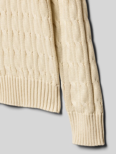 Polo Ralph Lauren Teens Gebreide pullover met kabelpatroon en ronde hals Zand - 2
