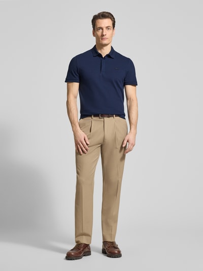 Lacoste Koszulka polo o kroju regular fit z mieszanki bawełny Granatowy 1