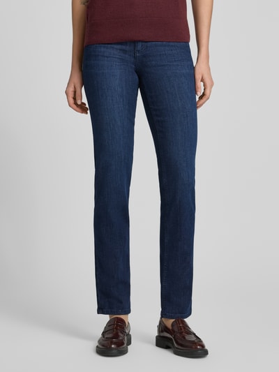 Angels Slim fit jeans met elastische band Donkerblauw - 4