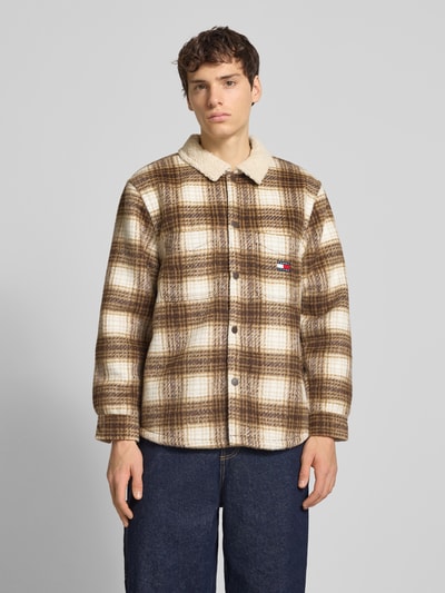 Tommy Jeans Oversized overhemdjack met all-over motief Beige - 4