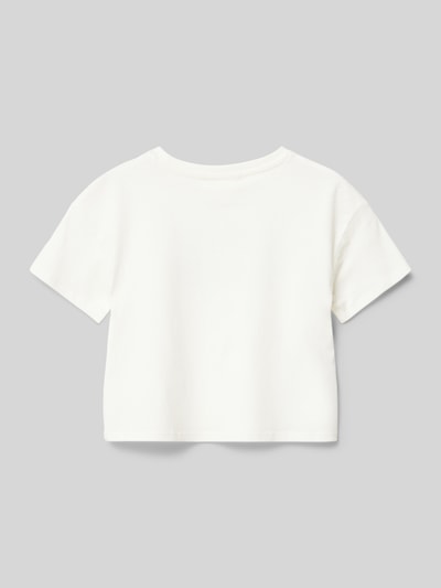 Mango T-Shirt mit Motiv-Print Modell 'fish' Weiss 3