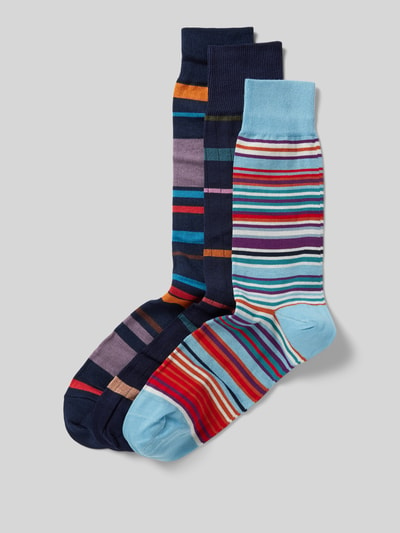 PAUL SMITH Socken mit Strukturmuster im 3er-Pack Blau 1