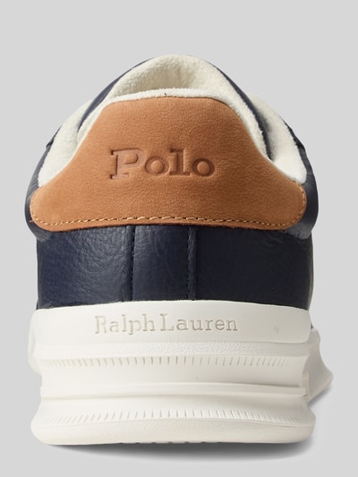 Polo Ralph Lauren Sneaker mit Logo Stitching aus echtem Leder Dunkelblau 4