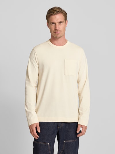 Forét Longsleeve mit Brusttasche Modell 'PLANET' Offwhite 4